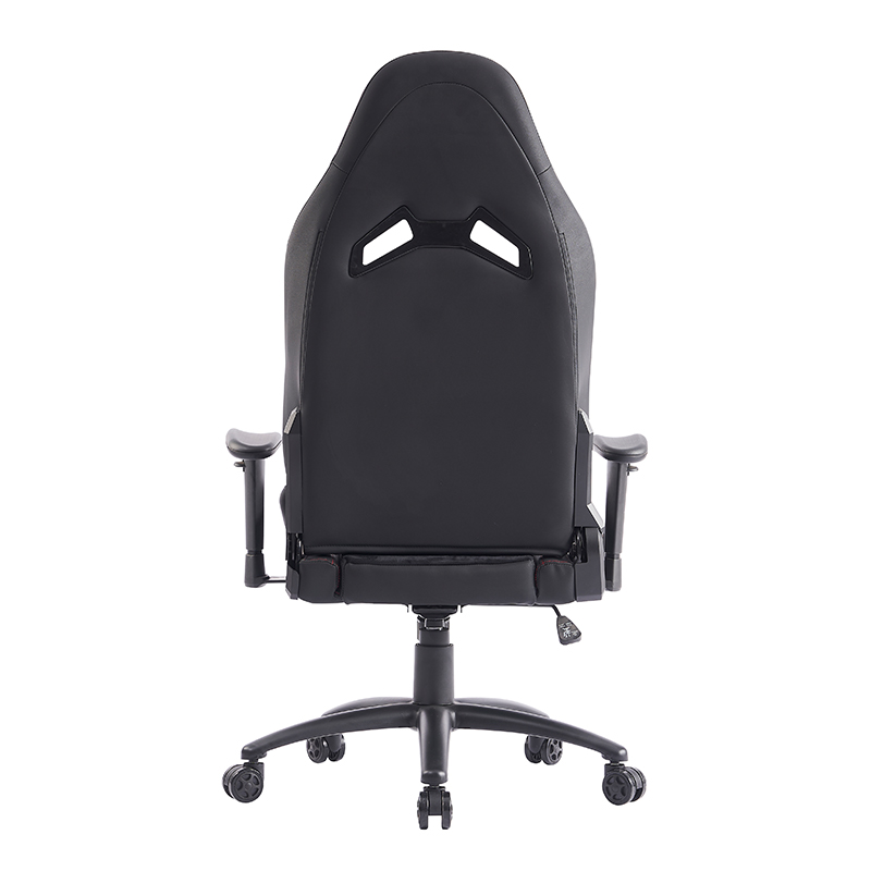 XL-1057 2D Armlæn ergonomisk spillestol i sort børstet læder